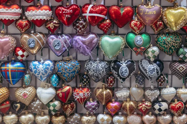 Nowa Deba Poland March 2022 Heart Shaped Christmas Balls Museum — Stock Photo, Image
