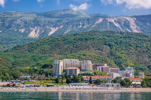 Becici Montenegro Maio 2017 Edifícios Cidade Becici Costa Adriático — Fotografia de Stock