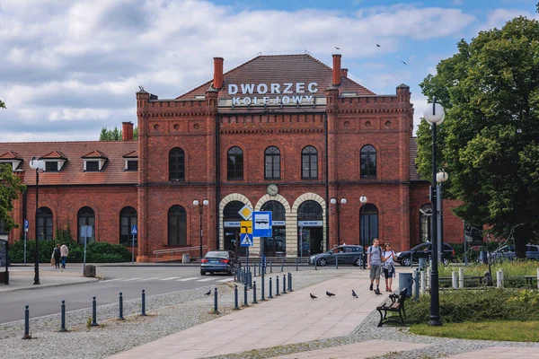 Skierniewice Polonia Luglio 2022 Esterno Della Costruzione Della Stazione Ferroviaria — Foto Stock