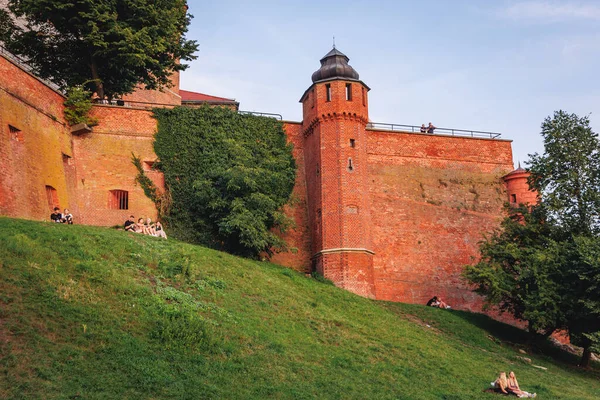 Krakau Polen August 2022 Mauern Des Königsschlosses Wawel Krakau — Stockfoto
