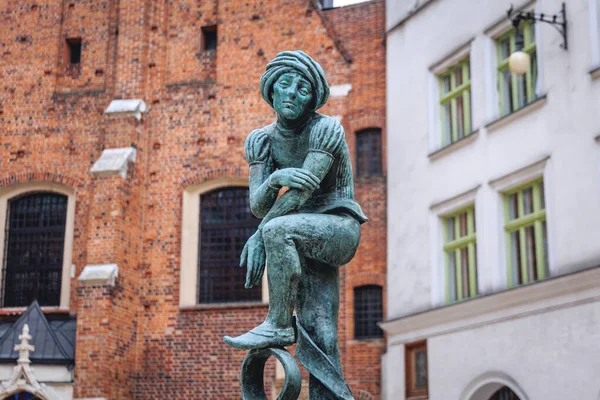 ポーランド クラクフ2022年8月24日 ザクの像 旧市街の学生 クラクフ市の歴史的な部分 — ストック写真