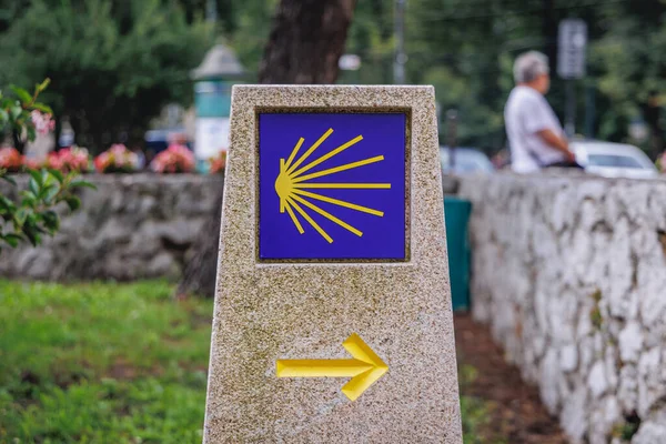 Мбаппе Польша Августа 2022 Года Знак Камино Сантьяго Путь Святого — стоковое фото