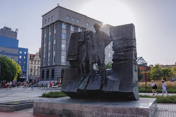 Katowice Poland August 2022 Monument September Scouts Former Bgk Bank — Stock Photo, Image