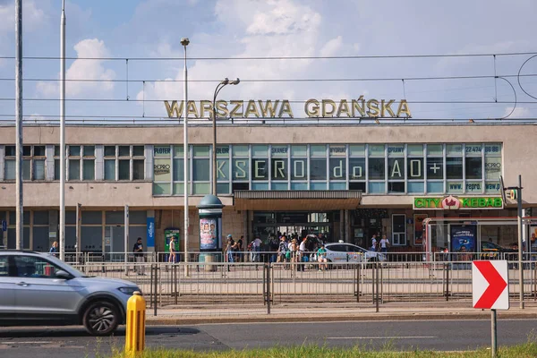 Warschau Polen August 2022 Bau Des Danziger Bahnhofs Warschau — Stockfoto