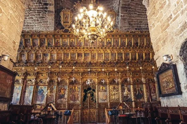 Larnaca Chipre Septiembre 2022 Iconostasis Iglesia San Lázaro Larnaca —  Fotos de Stock