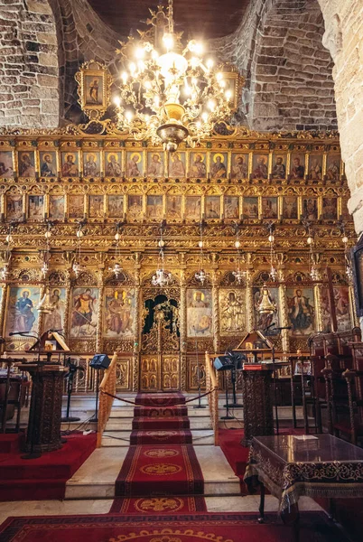Larnaca Chipre Septiembre 2022 Iconostasis Único Iglesia San Lázaro Larnaca —  Fotos de Stock