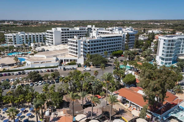 Ayia Napa Ciprus Szeptember 2022 Drone Photo Hotels Next Nissi — Stock Fotó