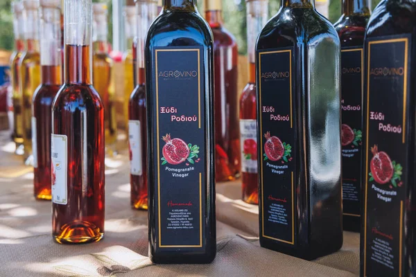 Trachoni Chipre Septiembre 2022 Vinagre Granada Venta Granja Tradicional Agrovino — Foto de Stock