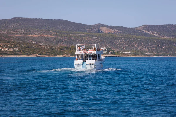 Latchi Cyprus September 2022 Tourist Boat Port Latchi Commune Part — Stock Photo, Image