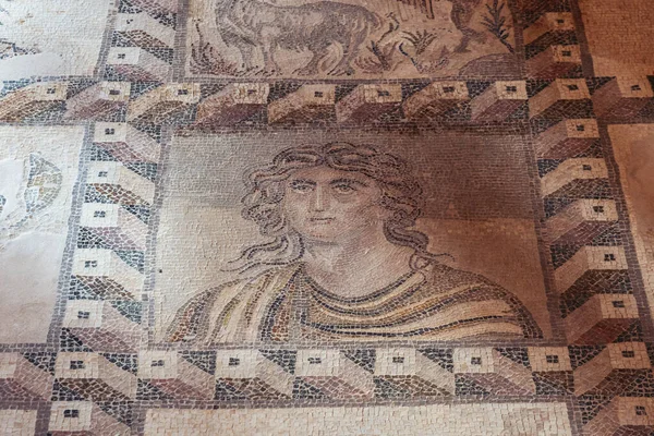 Pafos Cypr Września 2022 Cztery Pory Roku Mozaika Starożytnej Rzymskiej — Zdjęcie stockowe