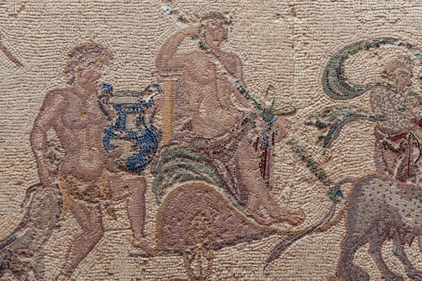 Paphos Chipre Septiembre 2022 Triunfo Del Mosaico Dionisos Casa Dionisos — Foto de Stock