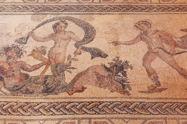 Pafos Cypr Września 2022 Mozaika Apollo Daphne Domu Dionizosa Parku — Zdjęcie stockowe