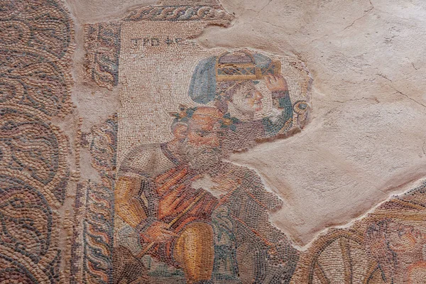 Paphos Cyprus Вересня 2022 Triumph Dionysos Mosaic Aion House Roman — стокове фото