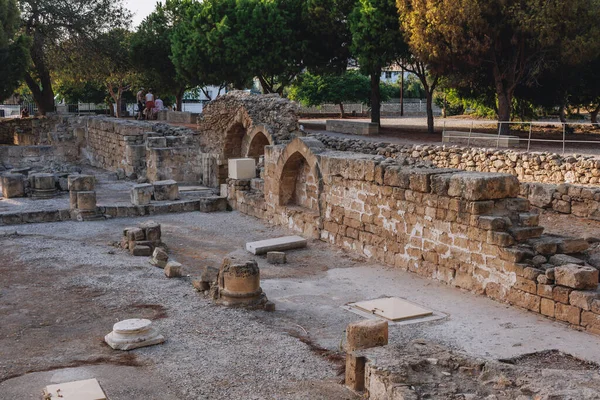 Paphos Cyprus September 2022 Ancient Ruins Chrysopolitissa Archeological Site Paphos — Stock Photo, Image