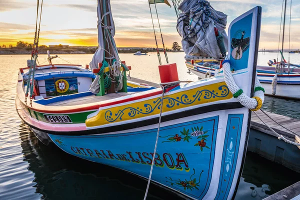 Moita Portugal Oktober 2018 Details Des Traditionell Bemalten Bootes Hafen — Stockfoto