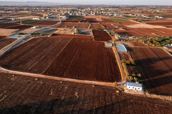 Reddish Soil Fields Avgorou Village Famagusta Area Cyprus — Stock Photo, Image
