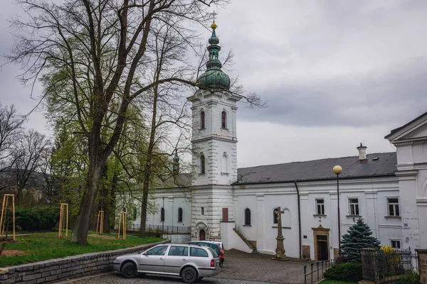 Vsetin Czechy Kwietnia 2018 Kościół Wniebowzięcia Nmp Vsetin — Zdjęcie stockowe
