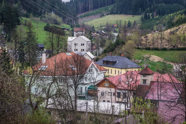 Valasska Bystrice Tschechien April 2018 Blick Auf Das Dorf Valasska — Stockfoto