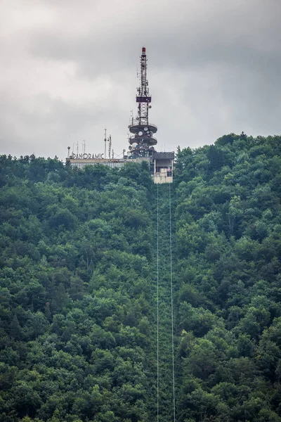 Brasov Romanya Temmuz 2016 Brasov Kentindeki Tampa Mount Cable Car — Stok fotoğraf