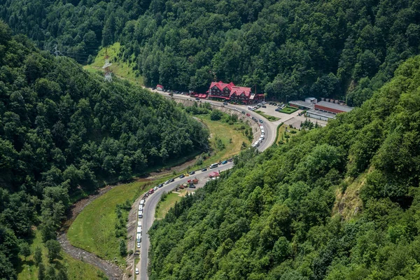 Гора Кетатея Румыния Июля 2016 Года Трансфагарасанская Дорога Видимая Разрушенного — стоковое фото