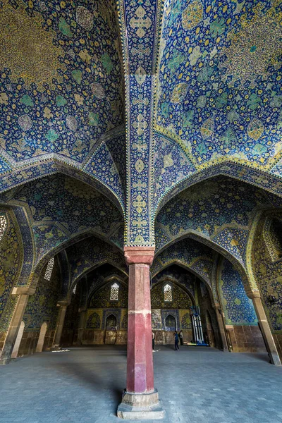 Isfahan Irã Outubro 2016 Interior Mesquita Shah Isfahan — Fotografia de Stock