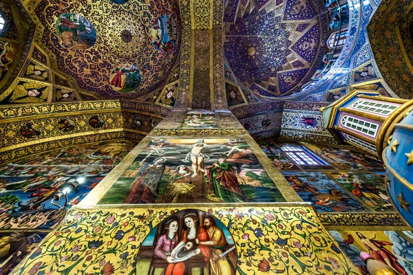 Isfahan Iran Ottobre 2016 Soffitto Muro Vank Cattedrale Del Santo — Foto Stock