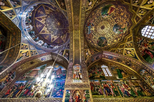Isfahan Iran Octombrie 2016 Decorațiuni Interioare Ale Lui Vank Catedrala — Fotografie, imagine de stoc