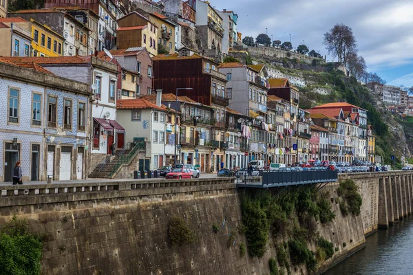 Porto Portugalia Grudnia 2016 Domy Nad Rzeką Douro Starej Części — Zdjęcie stockowe