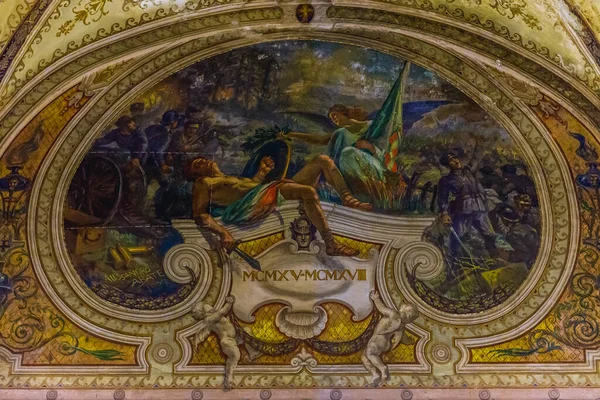 Catania Dicembre 2016 Pittura Nella Chiesa Del Monastero Benedettino San — Foto Stock
