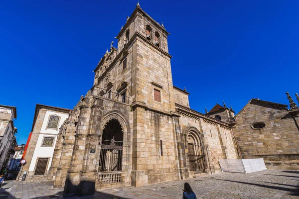 Braga Portugal Novembro 2017 Exterior Catedral Braga Cidade Histórica — Fotografia de Stock