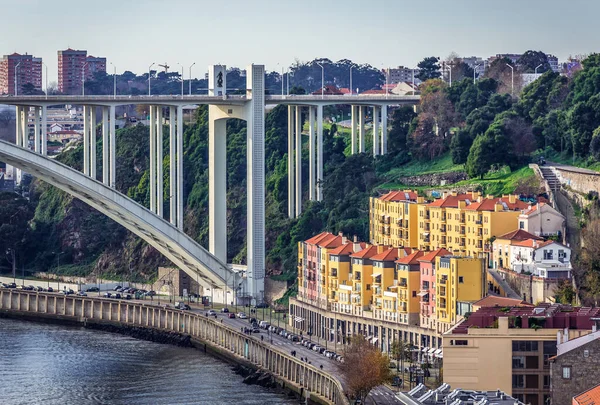 Вид Воздуха Crystal Palace Gardens Районе Массарелос Порту Португалия Мостом — стоковое фото