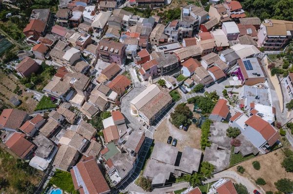 Huizen Benitses Corfu Eiland Griekenland — Stockfoto