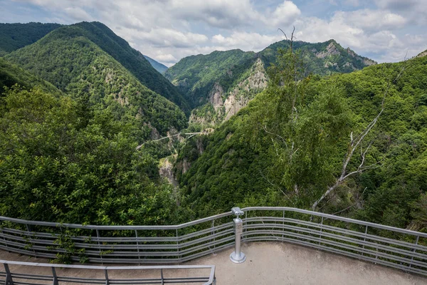 Вид Разрушенного Замка Поенари Горе Цетатея Румынии — стоковое фото