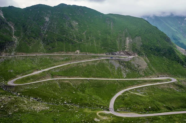 Vue Avec Transfagarasan Road Dans Les Carpates Roumanie — Photo