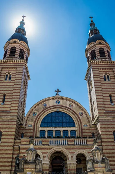 Catedral Ortodoxa Santísima Trinidad Casco Antiguo Sibiu Rumania — Foto de Stock
