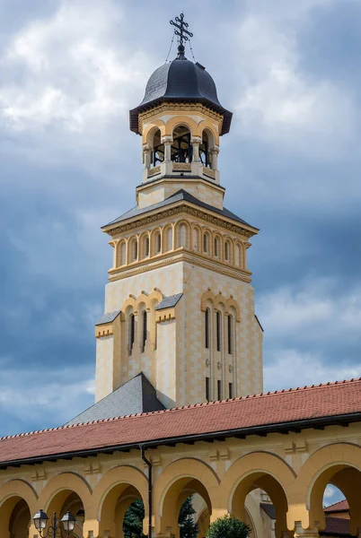 Stock image Tower of Coronation Cathedral of Holy Trinity in Alba Carolina Fortress in Alba Iulia city, Romania