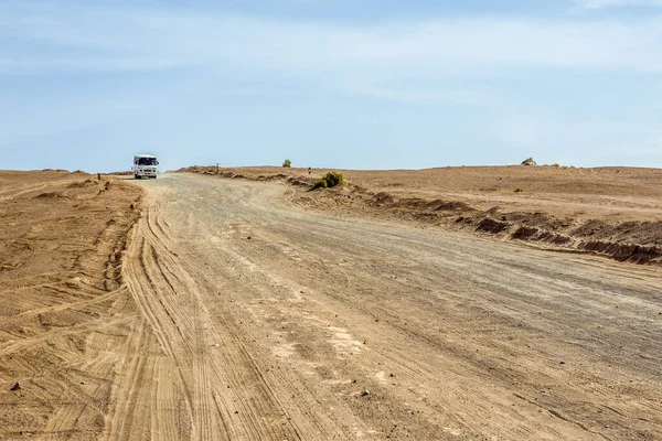 Strada Della Polvere Nel Deserto Maranjab Iran — Foto Stock