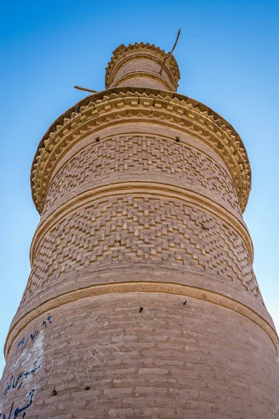Minaret Secouant Dans Ville Historique Kharanaq Dans Province Yazd Iran — Photo