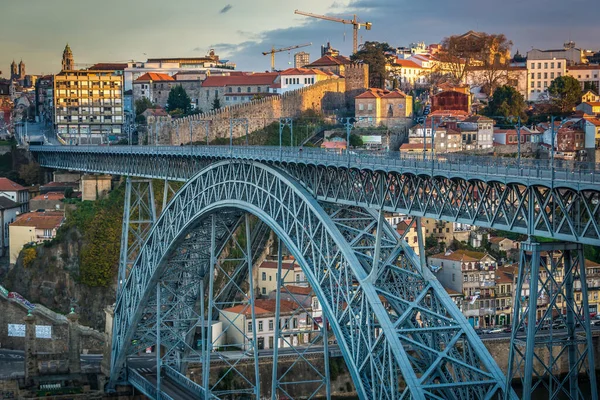 Dom Luis Arco Ponte Tra Città Porto Vila Nova Gaia — Foto Stock