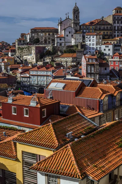 Αεροφωτογραφία Στο Ιστορικό Μέρος Του Πόρτο Πορτογαλία — Φωτογραφία Αρχείου