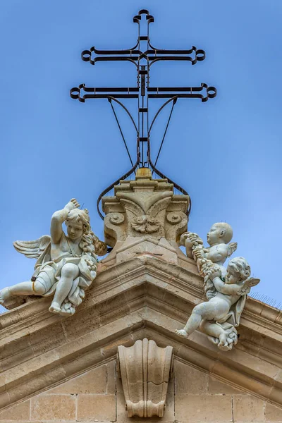 Top Cathedral Ortygia Island Syracuse City Sicily Island Italy — Stock Photo, Image
