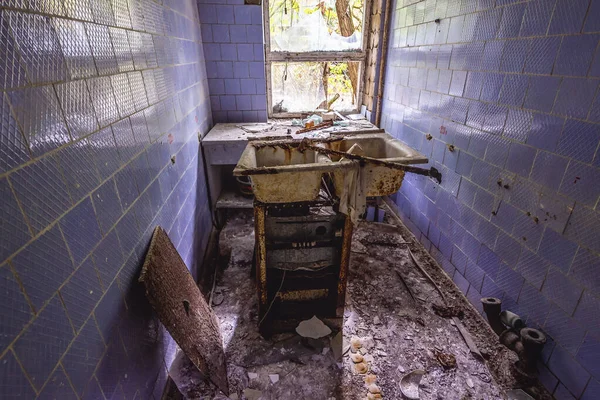 Márnice Nemocnice Opuštěném Městě Pripyat Černobylská Vyloučená Zóna Ukrajina — Stock fotografie