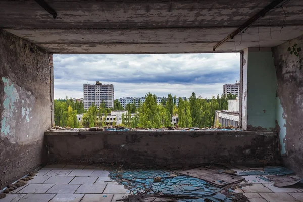 Pripyat Ciudad Abandonada Zona Exclusión Chernobyl Ucrania — Foto de Stock