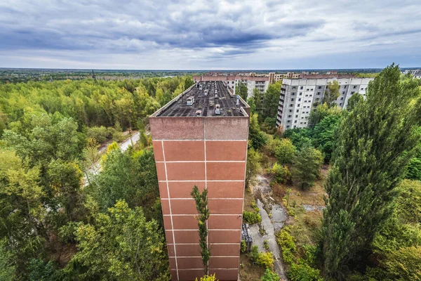 Gebouwen Pripyat Verlaten Stad Tsjernobyl Exclusion Zone Oekraïne — Stockfoto
