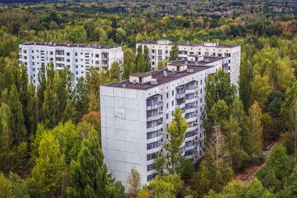 Wohnhaus Der Verlassenen Stadt Pripjat Der Tschernobyl Sperrzone Ukraine lizenzfreie Stockfotos