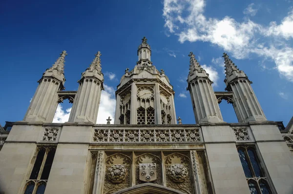 Gatehouse Front Court King College Kolegium Wyborcze Uniwersytetu Cambridge Anglia — Zdjęcie stockowe