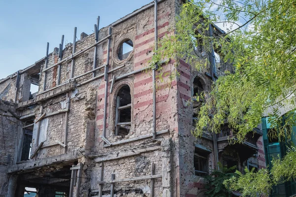 Mostar Bosnia Herzegovina August 2015 Hotel Neretva Building Destroyed War — Stock Photo, Image