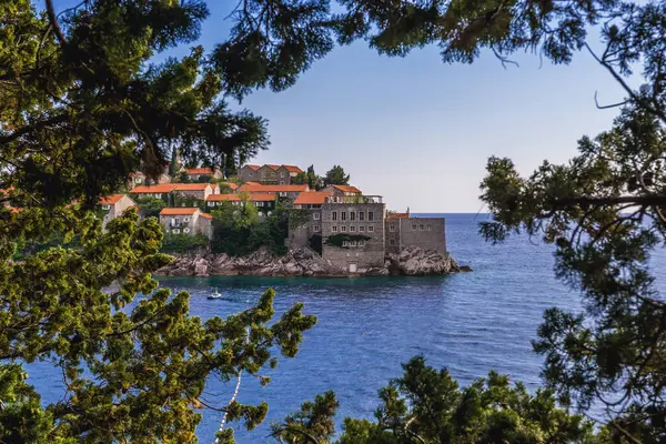 Sveti Stefan Islet Adriatic Coast Montenegro — Foto de Stock