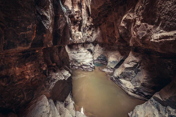 Canyon Khazali Nella Valle Del Wadi Rum Giordania — Foto Stock