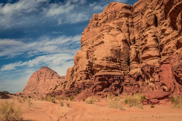 stock image Orange rocks in Wadi Rum valley, Jordan